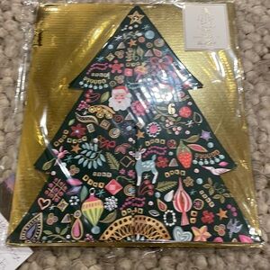 NWT Anthropolgie advent tree calendar Lies flat for storage. 12 1/2"x 10"